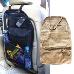 (Black) Car Seat Hanging Organizer W/ Cup Holder